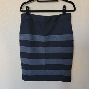 NWT White House Black Market Factory Colorblock Ponte Pencil Skirt, Size 12